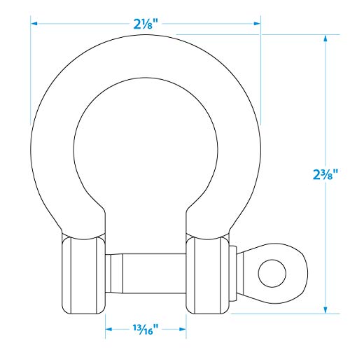 Seachoice Stainless Steel Anchor Shackle, 3/8 In.