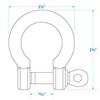 Seachoice Stainless Steel Anchor Shackle, 3/8 In.