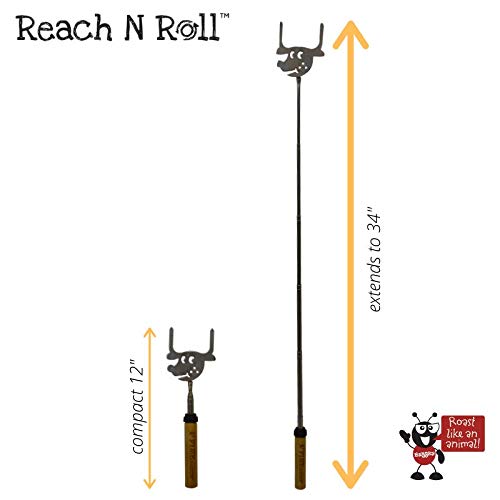 Firebuggz S?Ore Fork With S?Ore Builder - Sausage Telescoping 34 Inch Marshmallow Roasting Sticks Extending For Campfire Firepit