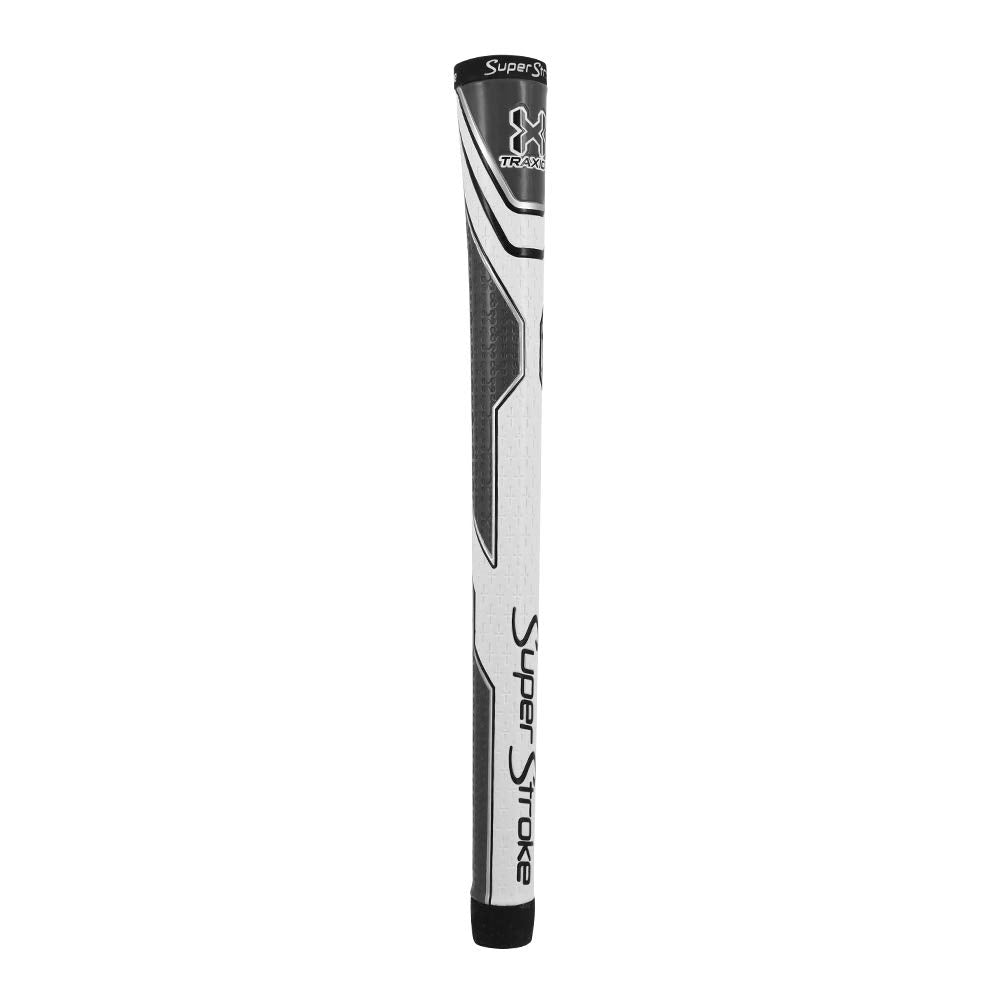 Superstroke Traxion Tour Golf Club Grip, White/Gray (Undersize) | Advanced Surface Texture That Improves Feedback And Tack | Ext