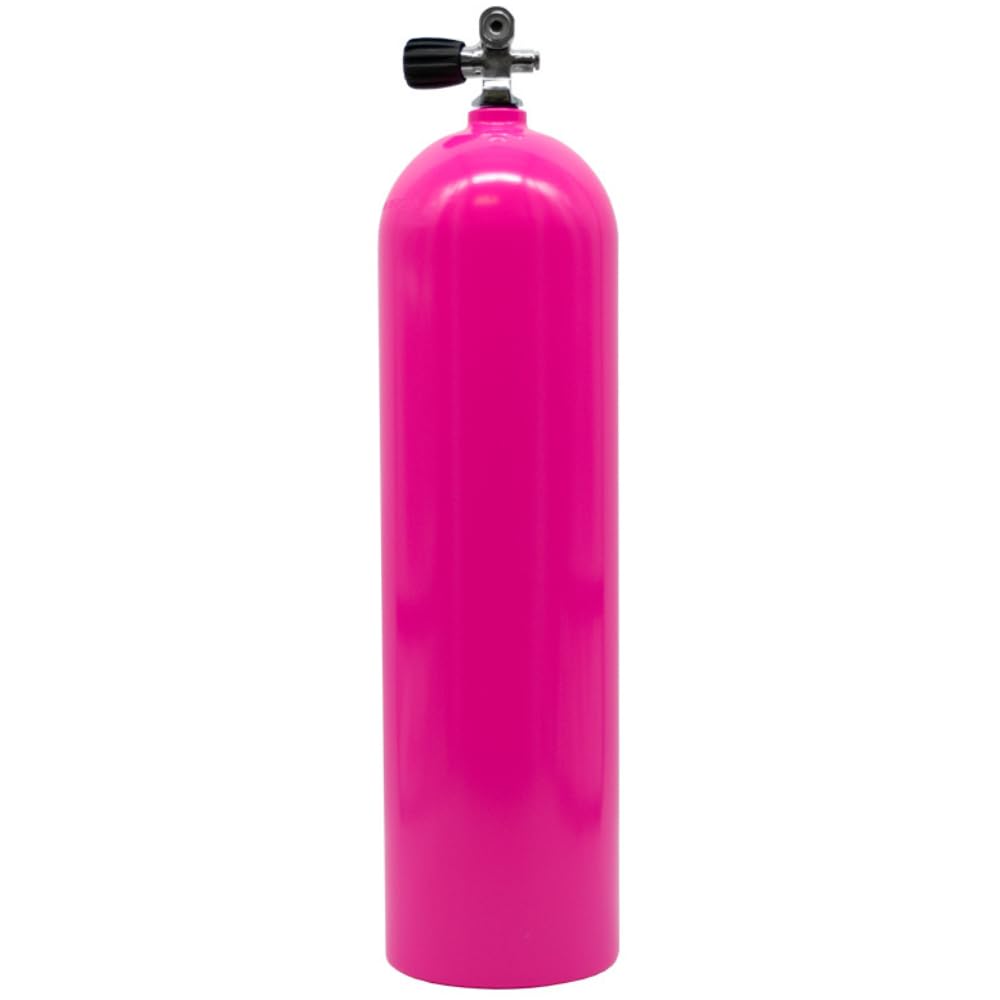 Catalina Cylinders 80 cf Aluminum Scuba Tank with Universal SSV-C-48P Valve (3000 PSI) - Neon Pink