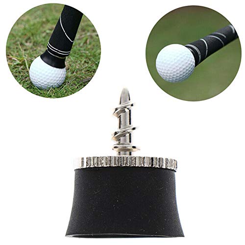 Fastrohy 5 Pcs Golf Ball Pick Up Retriever Sucker Tool Suction Cup For Putter Grip Golf Training Aids, Black