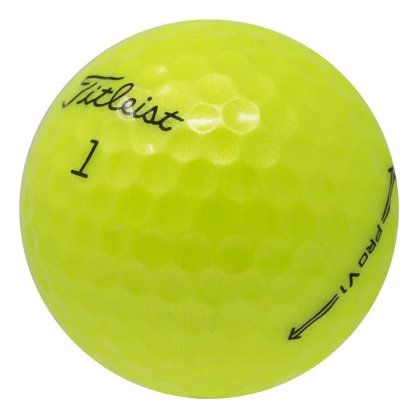 LostGolfBalls - Titleist Pro V1 2021 Yellow Used Golf Balls, 12 Count, Good/AAA Quality