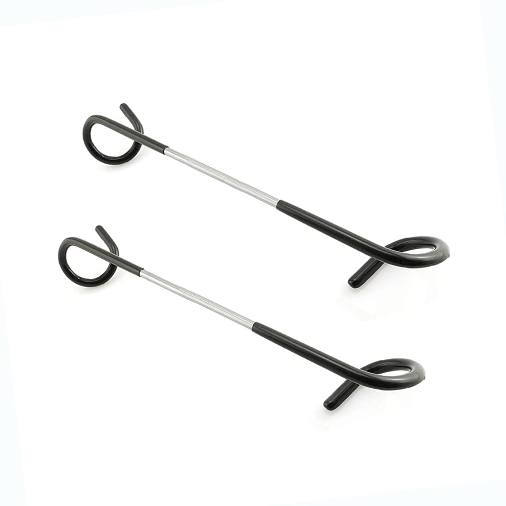 Quality Life Camping Lantern Hook Hanger Tent Light Outdoor Lamp Hanger Non-Slip for Camping Hiking Black - 2pcs