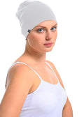Bismaadh Bamboo And Cotton Cap For Chemo, Hair Loss, Sleep Cap White