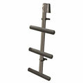 JIF Marine Stainless Steel Dive Ladder - 3-Step Center Post Ladder with Non-Skid Steps, Quick Release Bracket, 400 lb Capacity -