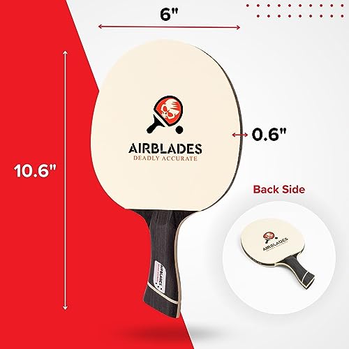 Professional Ping Pong Paddle With Hard Carry Case  Pro Table Tennis Racket  Table Tennis Paddle With Ergonomic Handle  5 Blades