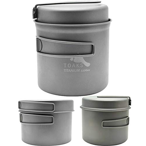 Toaks Titanium 1100Ml Pot With Pan