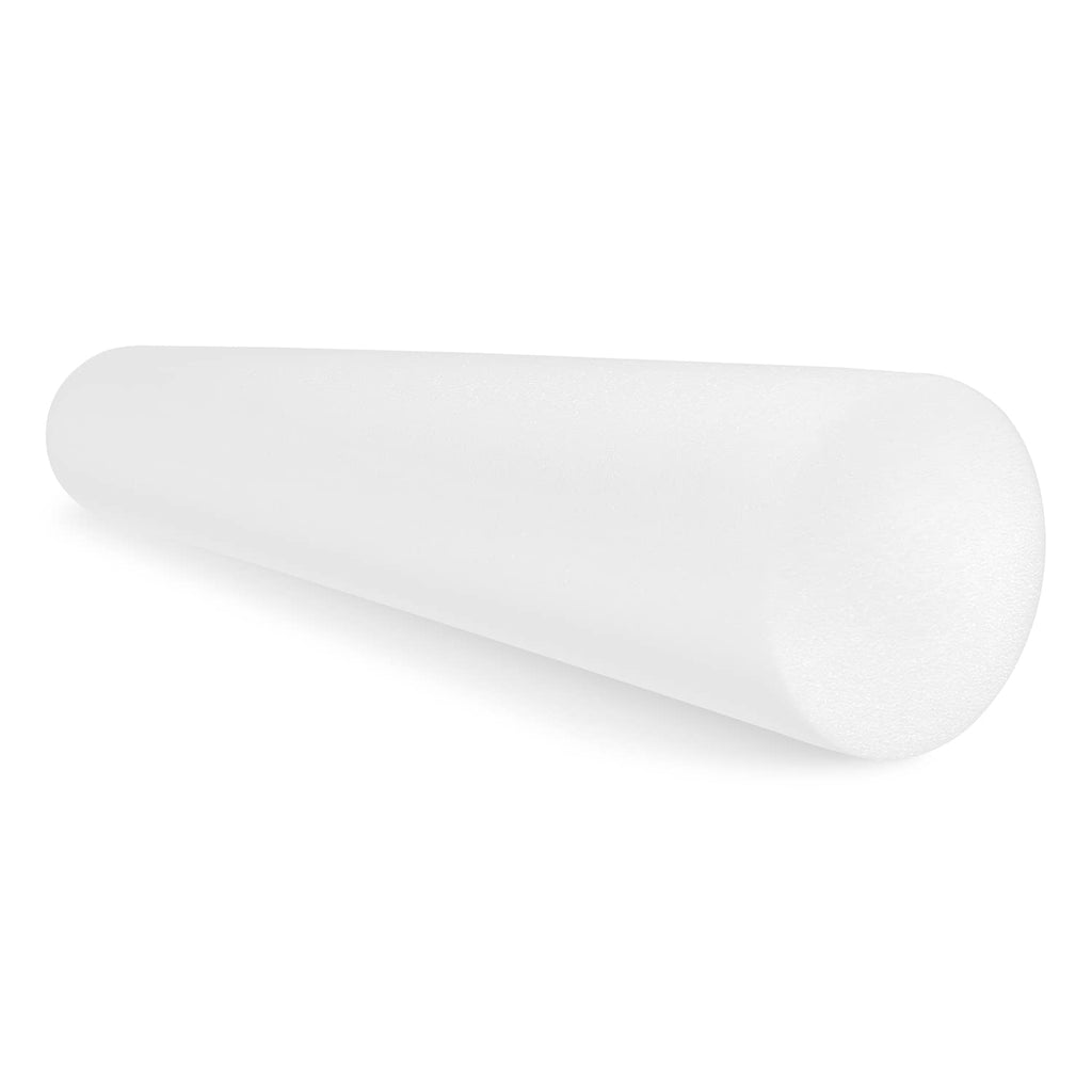 Cando White Pe Foam Rollers For Exercise, Finess, Muscle Restoration, Massage Therapy, Sport Recovery And Physical Therapy For H