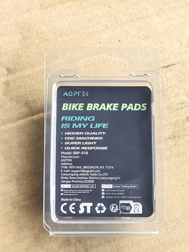 Agptek Bike Brake Pads, High-Performance Brake Pads, Disc Brake Pads & Spring (Semi-Metallic) For Mountain Bike Disc Brakes, 4 P