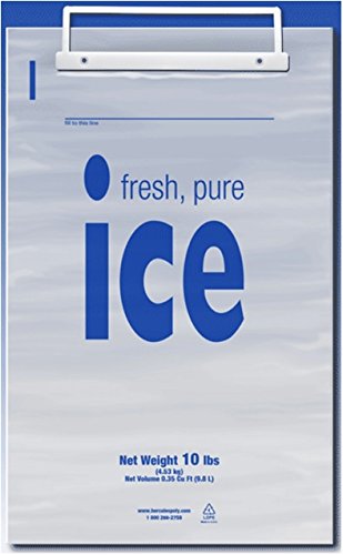 Duro Ice Bag, 10#, Plastic, Wicketed, 1.25Mil, 12X22, 1000/Case 10Lb Plastic Wicketed