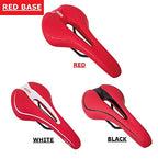 Gorix Bike Saddle Seat Comfortable Cushion With Rail Mountain Road Bicycle For Men And Women (Gx-C19) (Red   White)