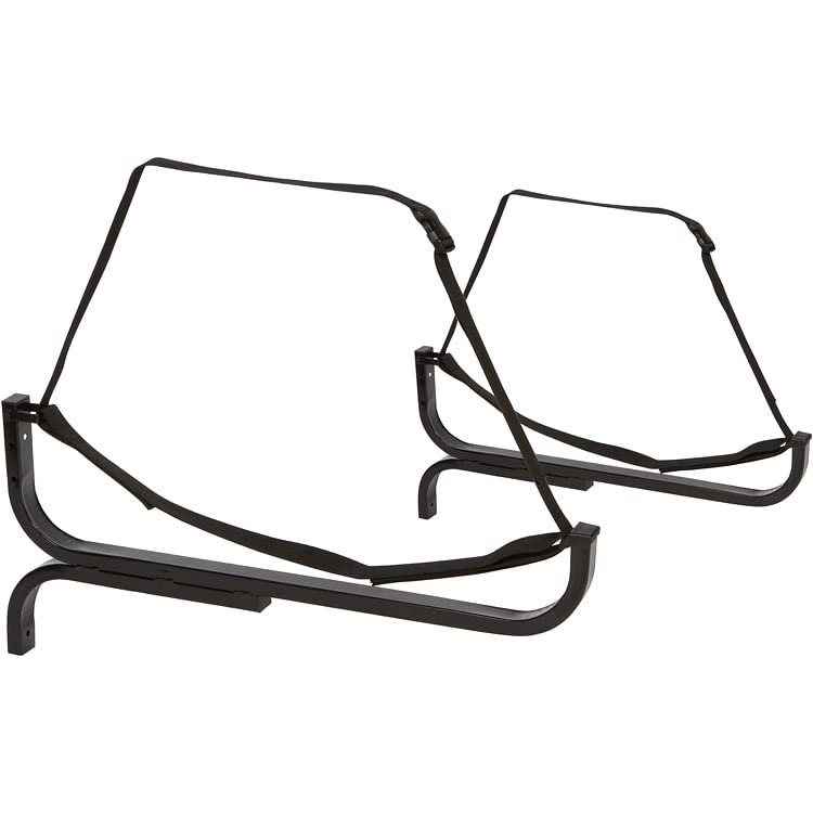 Suspenz Kayak Storage Rack, Wall Mount, Black Powder-Coated Steel, Canoe Hooks, Ideal For Storing Canoes, Large Kayaks, Paddle B