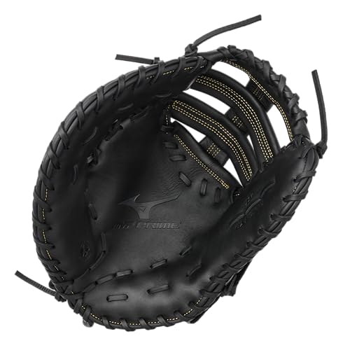 Mizuno GXF50FP MVP Prime Fastpitch Softball First Base Mitts, 13, Left Hand Throw, Worn on Right Hand, Black