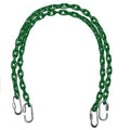 Playkids 66'' Fully Coated Chains (2) - 500 Pound Limit - Green (Water-Resistant)