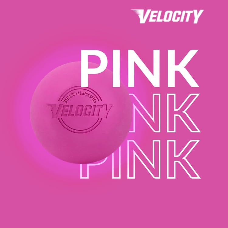 Velocity Lacrosse Balls - 120 Packs - Official Nfhs And College Approved Size - Pink
