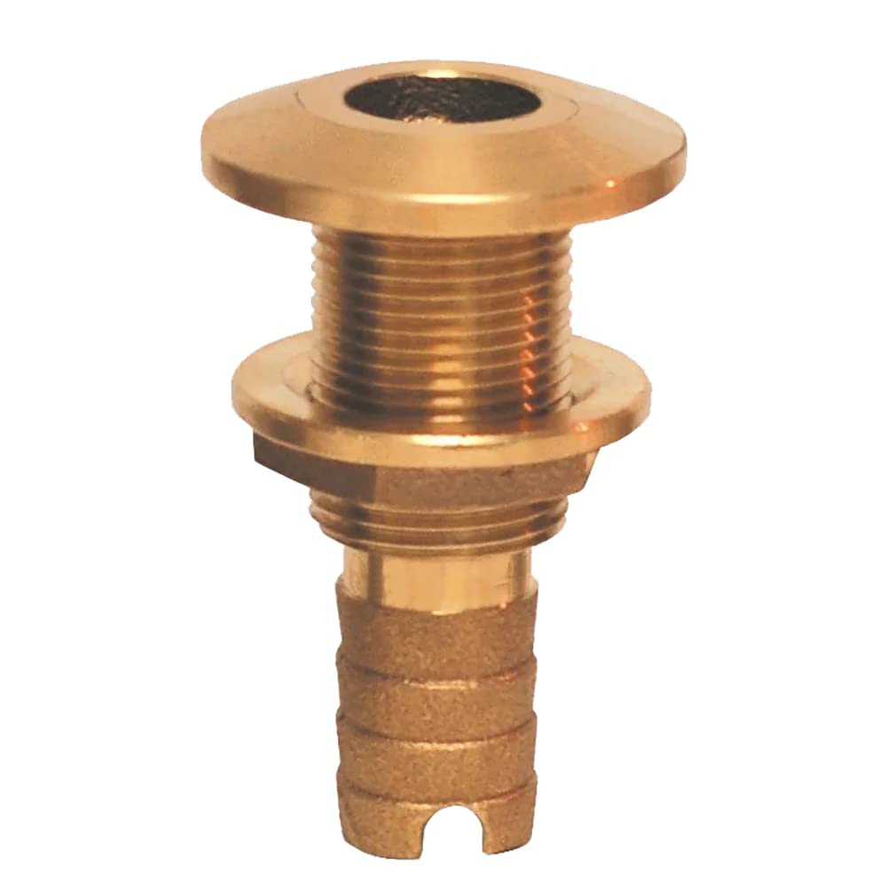Groco Bronze Hose Barb Thru-Hull Fitting - 1/2''