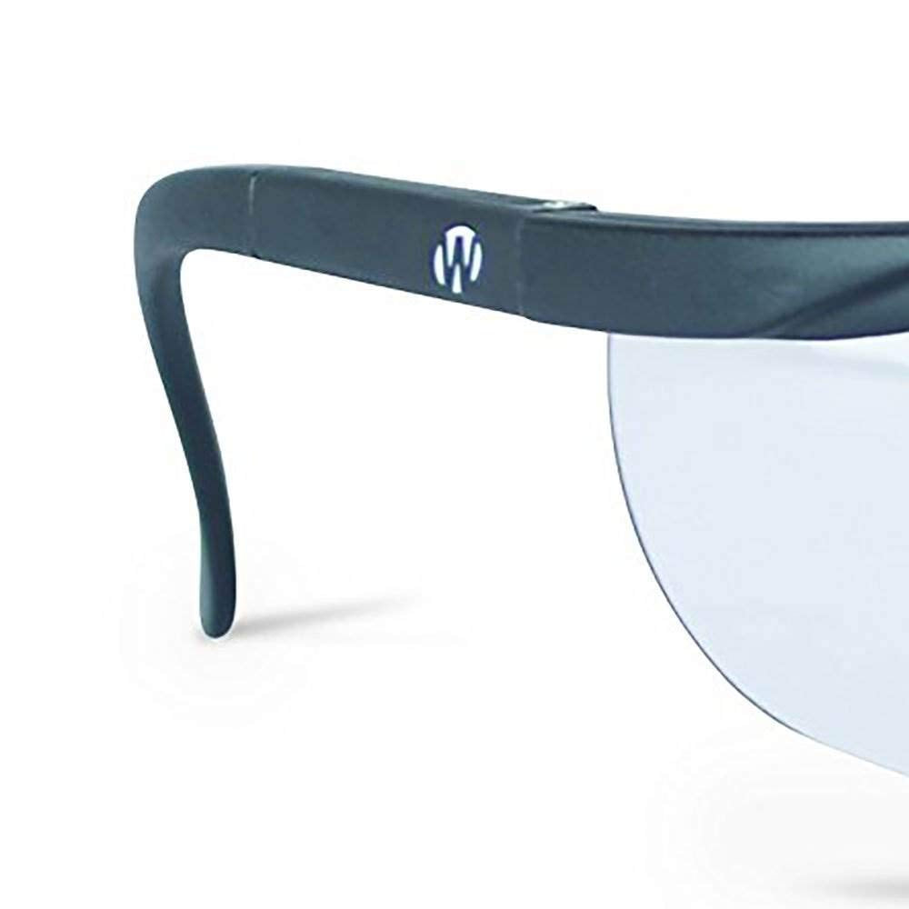 Walker'S Sport High-Grade Polycarbonate Lenses Half Frame Soft Rubber Nose Piece Adjustable Safety Shooting Glasses, Clear