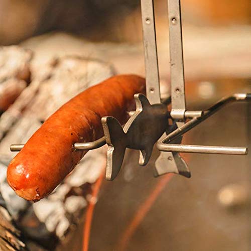 Firebuggz Camping Accessories -Campfire Fishing Pole Roaster - Funny Marshmallow And Hot Dog Roasting Sticks For Campfire, Blue