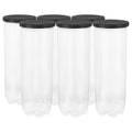 Toddmomy 6Pcs Tennis Ball Holder, Cylinder Plastic Container with Lid, Baseball Tennis Clear Container Portable Transparent Cani