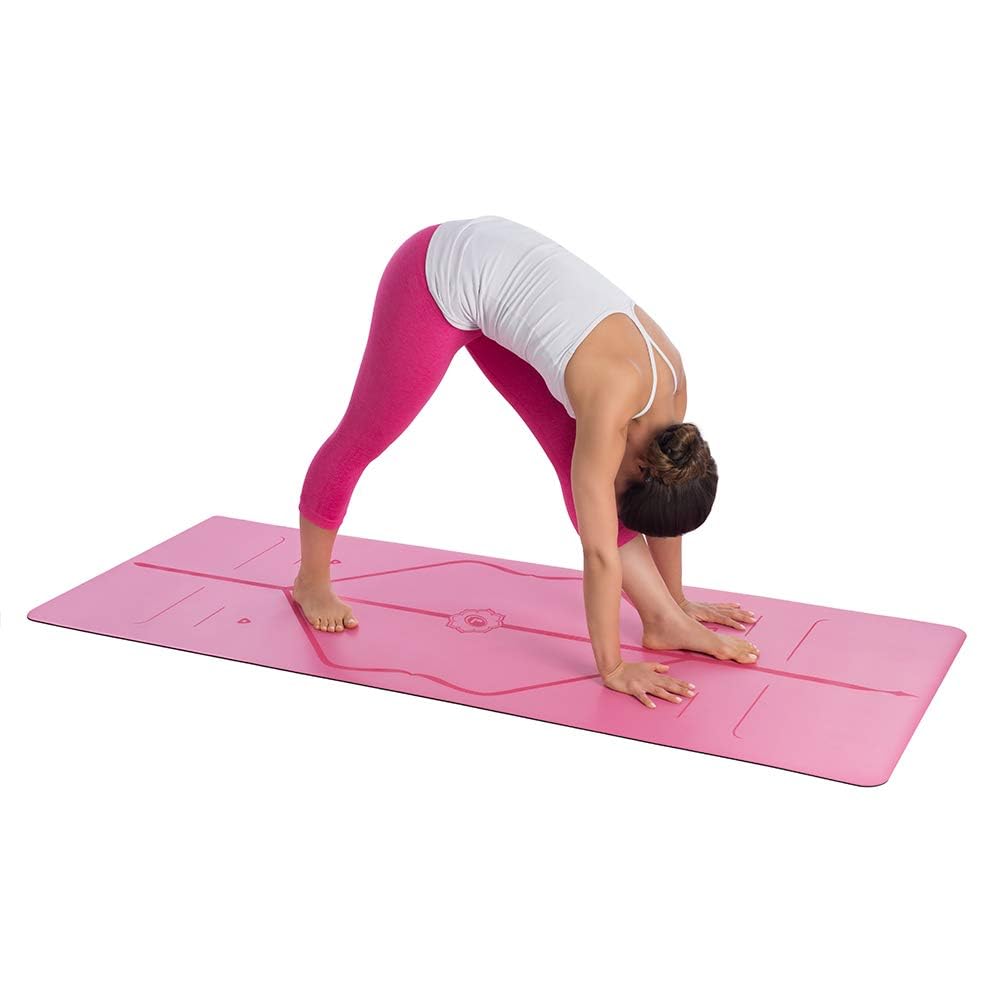 Liforme Travel Yoga Mat - Free Yoga Bag Included - Patented Alignment System, Warrior-Like Grip, Non-Slip, Eco-Friendly, Ultra-L