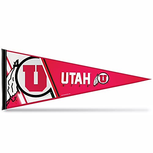 Rico Industries Ncaa Utah Utes Primary 12'' X 30'' Felt Wall D  Cor Pennant - Great For Home/Bed Room/Man Cave D  Cor