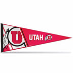 Rico Industries Ncaa Utah Utes Primary 12'' X 30'' Felt Wall D  Cor Pennant - Great For Home/Bed Room/Man Cave D  Cor