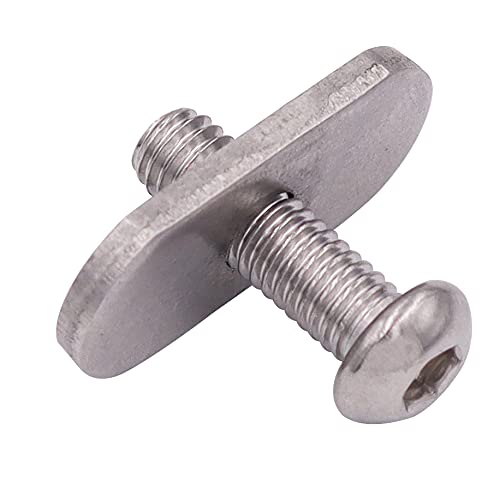Meter Star 6 Pcs 304 Stainless Steel Kayak Rail Screws & M6 Track Nuts Rail Hardware Gear Mounting Replacement Kit For Kayaks Ca