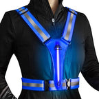 Topward Led Reflective Vest Safety Gear, Light Up Vest For Night Walking Cycling, High Visibility Running Vest With Reflective S