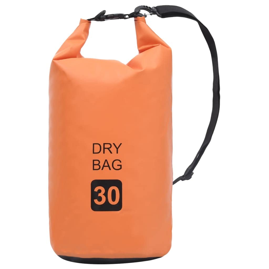 vidaXL PVC Dry Bag in Bold Orange: Waterproof and Durable Storage for Outdoor Activities  7.9 gal Capacity