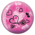 Brunswick Products Hearts Glow Viz-A Bowling Ball, Pink/Black, 12 Lb