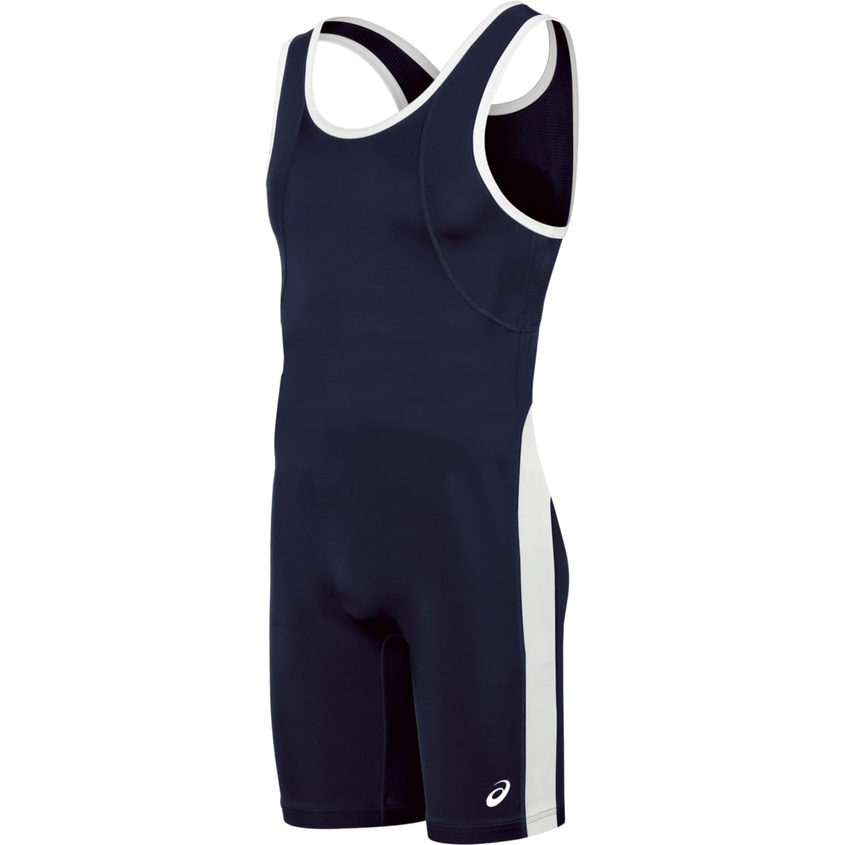 ASICS Men's T-back Performance Wrestling Singlet, Navy/White, 3X-Small