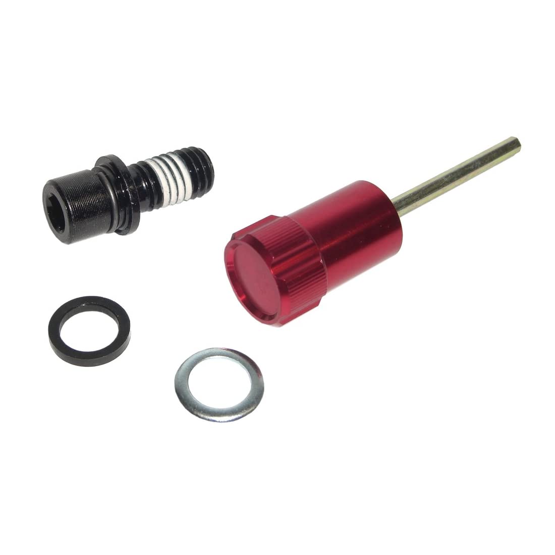 Rockshox Rebound Adjuster Knob/Bolt Kit Aluminum Red Short