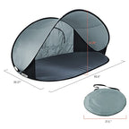 Picnic Time Ncaa Auburn Tigers Manta Portable Beach Tent - Pop Up Tent - Beach Sun Shelter Pop Up