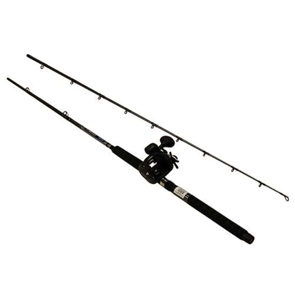 Okuma Cpdr-862M-30Dxt Great Lakes Trolling Combo, 8'6'' Length, 2 Piece Rod, Medium Action, 2Bb Bearings,Black
