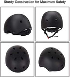 Adjustable Helmet For Ages 3-16 Kids Toddler Boys Girls Youth,Protective Gear With Elbow Knee Wrist Pads For Multi-Sports Skateb