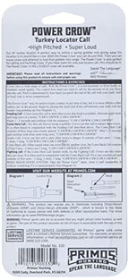 Primos Hunting Power Crow, Effective Turkey Locator Call For Seasoned Hunters, Green