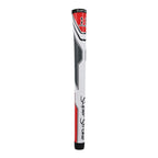 Superstroke Traxion Tour Golf Club Grip, White/Red/Gray (Standard) | Advanced Surface Texture That Improves Feedback And Tack | 