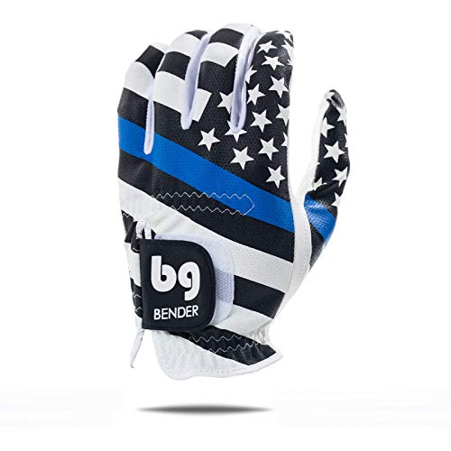 Bg Bender Golf Glove  Wear On Left  (Blue Line, Mens Medium)