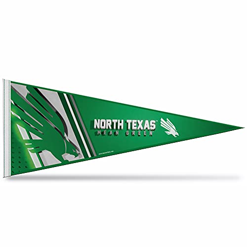 Rico Industries Ncaa North Texas Mean Green Primary 12'' X 30'' Felt Wall D  Cor Pennant - Great For Home/Bed Room/Man Cave D  C