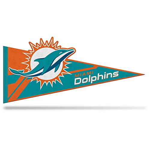 Rico Industries Nfl Football Miami Dolphins Soft Felt Pennant - Ez To Hang - Home D  Cor (Game Room, Man Cave, Bed Room)