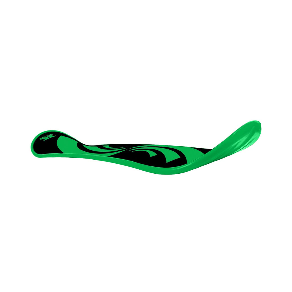 Krown Snowskate Plastic Polymer Skateboard Style Dual Kick Snowboard With Foam Grip - 32'' Carve, Green Carve