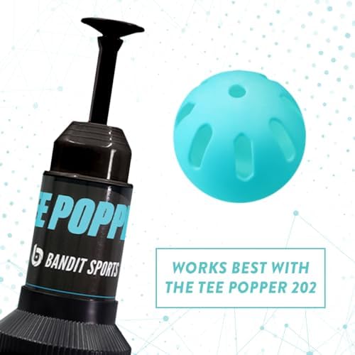 Bandit Sports Tee Popper Plastic Baseballs, Made of Impact-Resistant and Rebounding Material, Perfect Practice Baseballs for Bas