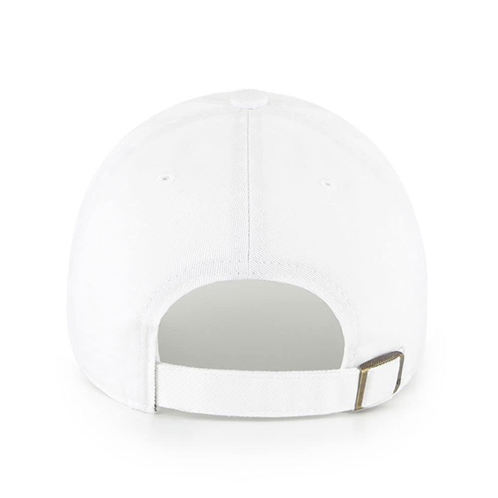 '47 New York Yankees Ballpark Clean Up Dad Hat Baseball Cap - White/Pink Bottom