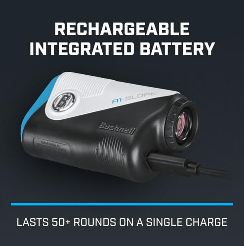 Bushnell Golf A1-Slope Laser Rangefinder - Ultra-Compact 6   Magnification, USB-C Rechargeable, Pinseeker JOLT, Slope On/Off