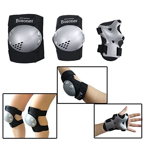 Bosoner Kidsyouth Knee Pads Elbow Pads Wrist Guards Set For 3-15 Years, Child Protective Gear Set For Multi-Sports Outdoor, Roll