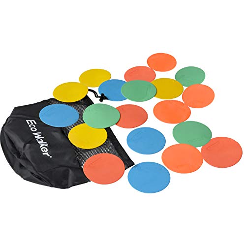 Eco Walker 4Inch Mini Floor Spot Markers For Classroom Preschool And Kindergarten (Set Of 20Pcs) (Multi)