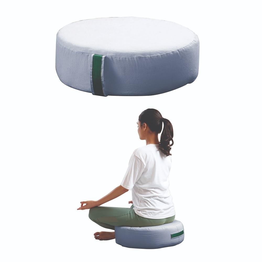 The White Willow HarmonyFlow Yoga Round Seat Cushion for Meditation & Yoga  Standard Size, Supportive Foam with Soft Washable C