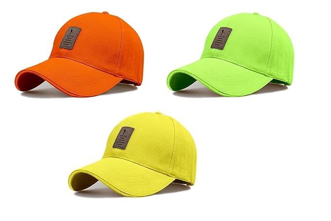 Sba Prime Combo Pack Of 3 Cotton Caps For Men & Women Unisex Adjustable Strap Free Size Sports Cap For Summer Cricket Gym Travel