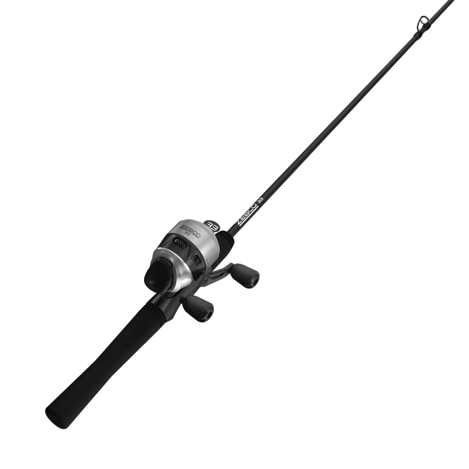 Zebco 33 Spincast Reel And Fishing Rod Combo, 6-Foot 2-Piece Fiberglass Rod With Eva Handle, Quickset Anti-Reverse Fishing Reel